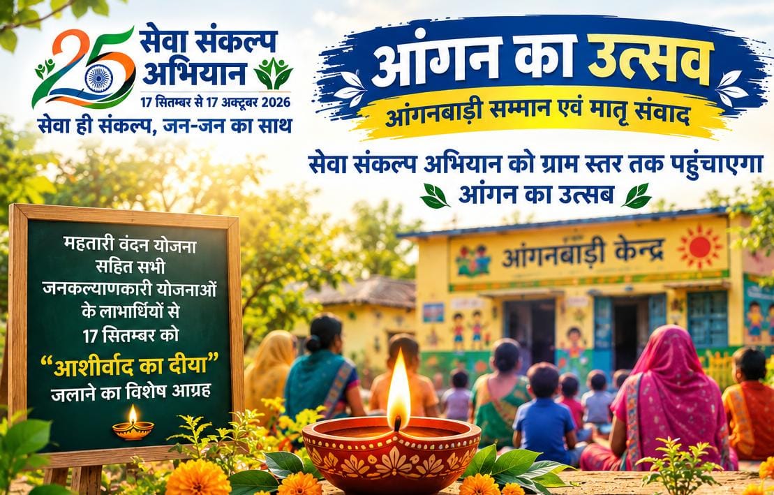 आंगन से गांव तक पहुंचेगा सेवा संकल्प अभियान, 25 सितंबर से 7 अक्टूबर तक होगा &lsquo;आंगन का उत्सव&rsquo;