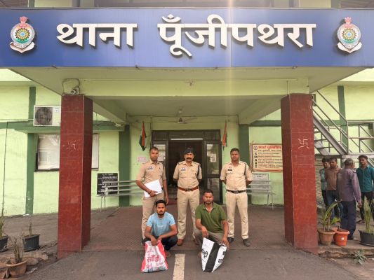 रायगढ़ पुलिस की दोहरी कार्रवाई में गांजा तस्करी का नेटवर्क ध्वस्त, पूंजीपथरा-पुसौर से 3 गिरफ्तार, 1 फरार, भारी मात्रा में मादक पदार्थ और नगदी जब्त&rdquo;