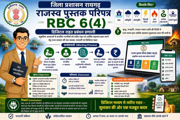 रायगढ़ में आरबीसी ऑनलाइन &nbsp;पोर्टल शुरू, आपदा पीड़ितों को त्वरित सहायता का नया तंत्र विकसित