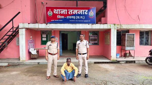 पत्नी को भगाने के शक में बुजुर्ग पर टंगिया से जानलेवा हमला, आरोपी कुछ ही घंटों में गिरफ्तार